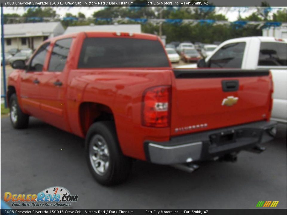 2008 Chevrolet Silverado 1500 LS Crew Cab Victory Red / Dark Titanium Photo #2