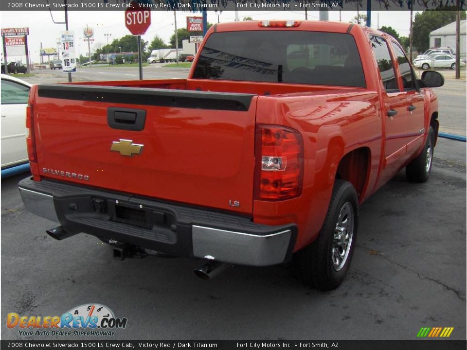 2008 Chevrolet Silverado 1500 LS Crew Cab Victory Red / Dark Titanium Photo #3