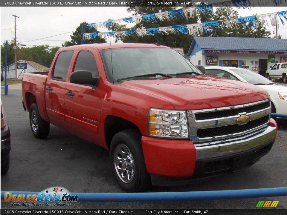 2008 Chevrolet Silverado 1500 LS Crew Cab Victory Red / Dark Titanium Photo #4