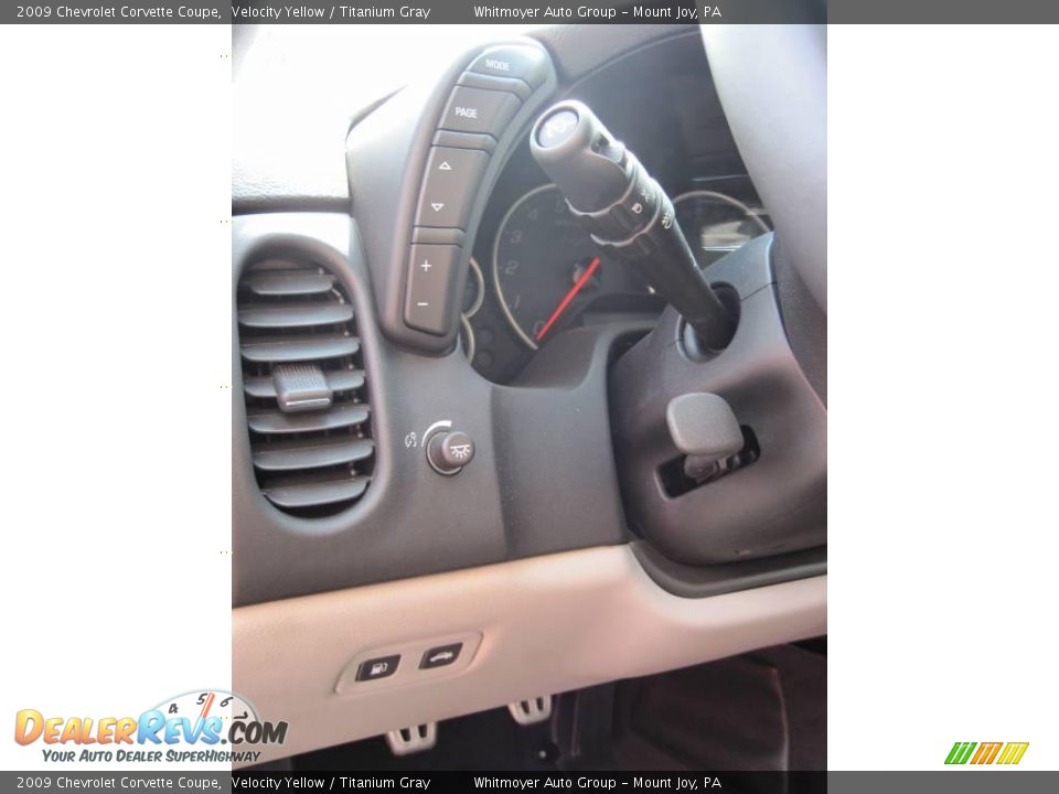 2009 Chevrolet Corvette Coupe Velocity Yellow / Titanium Gray Photo #13
