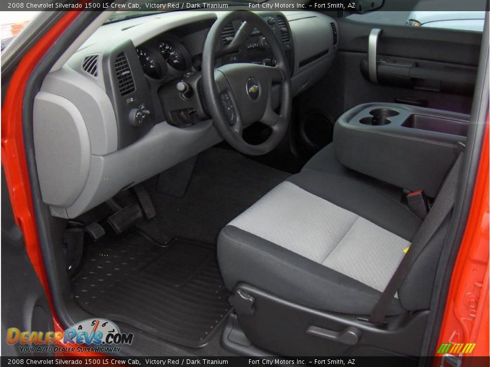 2008 Chevrolet Silverado 1500 LS Crew Cab Victory Red / Dark Titanium Photo #5
