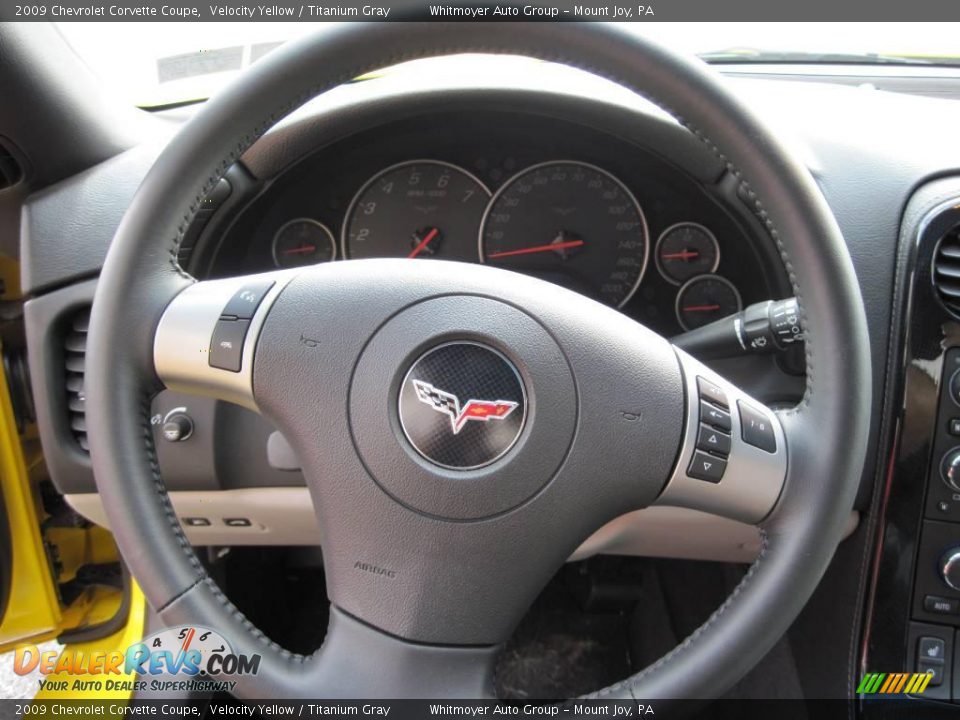 2009 Chevrolet Corvette Coupe Velocity Yellow / Titanium Gray Photo #14