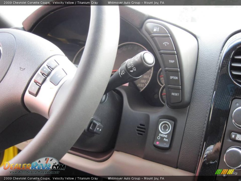 2009 Chevrolet Corvette Coupe Velocity Yellow / Titanium Gray Photo #15