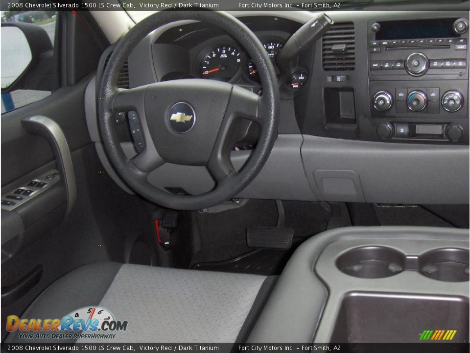 2008 Chevrolet Silverado 1500 LS Crew Cab Victory Red / Dark Titanium Photo #8