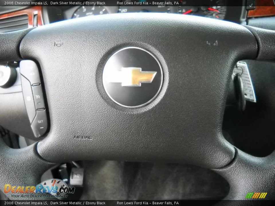 2008 Chevrolet Impala LS Dark Silver Metallic / Ebony Black Photo #24