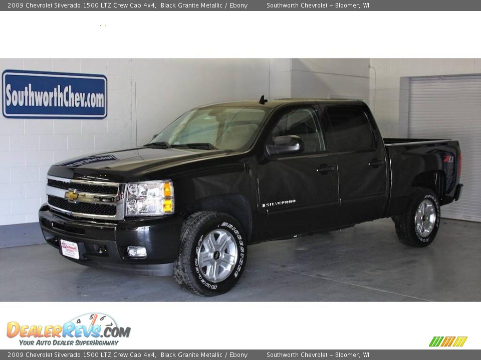 2009 Chevrolet Silverado 1500 LTZ Crew Cab 4x4 Black Granite Metallic / Ebony Photo #1