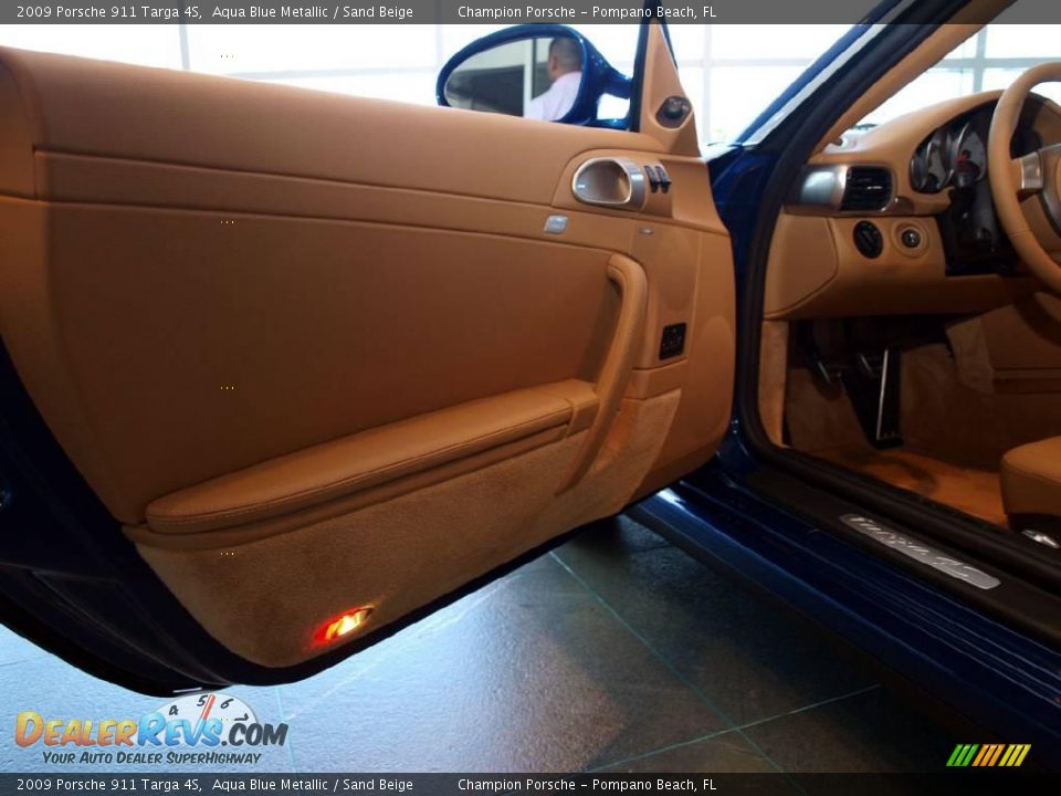 2009 Porsche 911 Targa 4S Aqua Blue Metallic / Sand Beige Photo #3