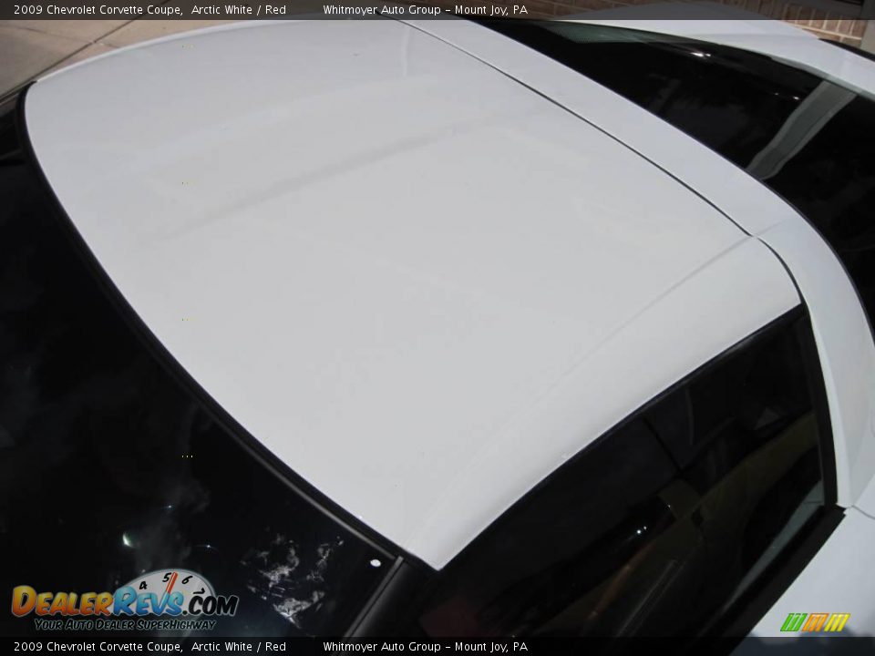 2009 Chevrolet Corvette Coupe Arctic White / Red Photo #7