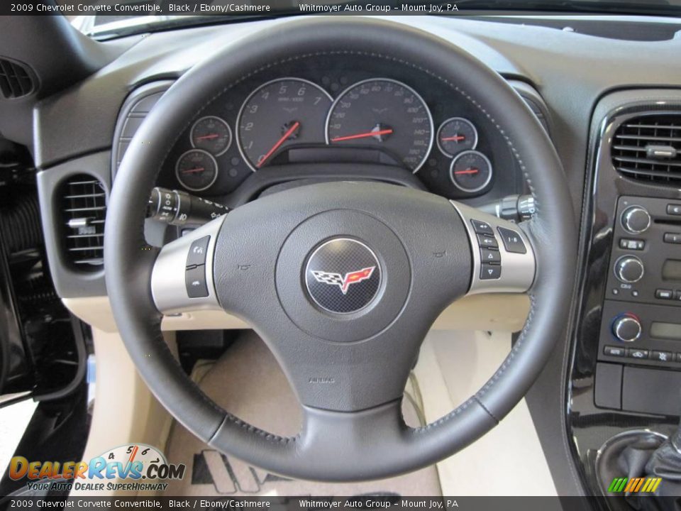 2009 Chevrolet Corvette Convertible Black / Ebony/Cashmere Photo #13