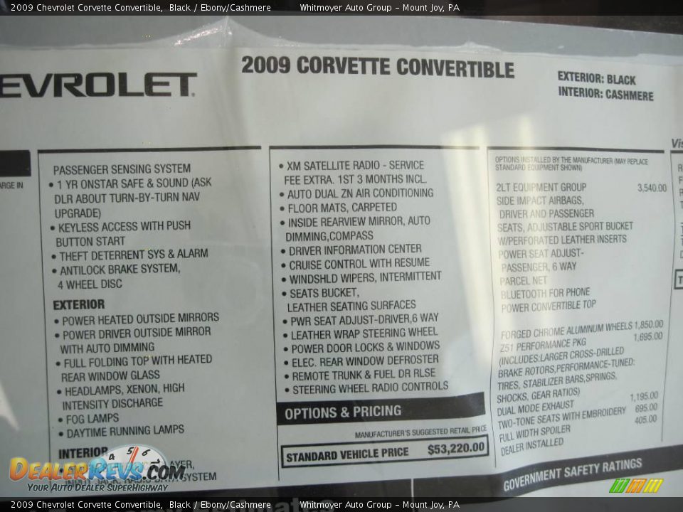 2009 Chevrolet Corvette Convertible Black / Ebony/Cashmere Photo #16