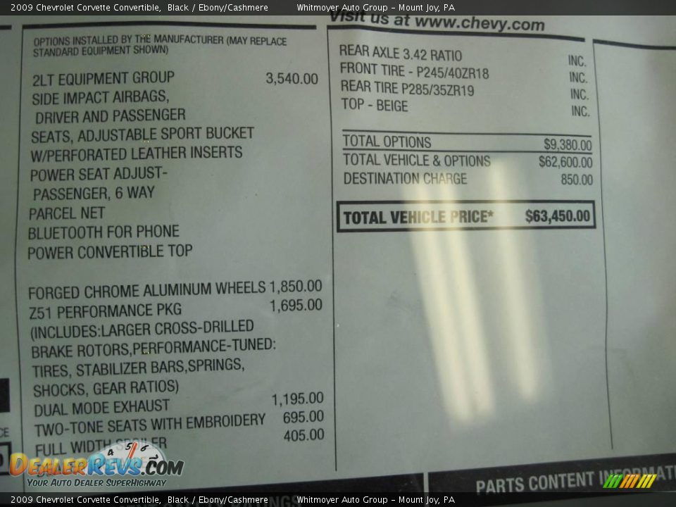 2009 Chevrolet Corvette Convertible Black / Ebony/Cashmere Photo #17