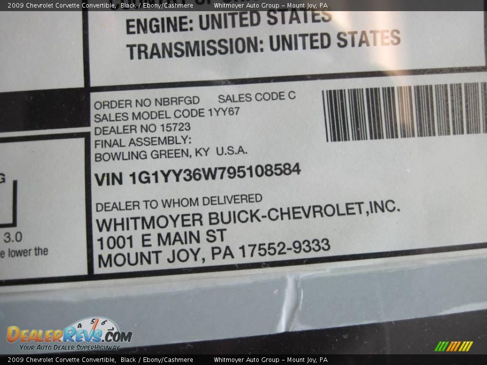 2009 Chevrolet Corvette Convertible Black / Ebony/Cashmere Photo #18