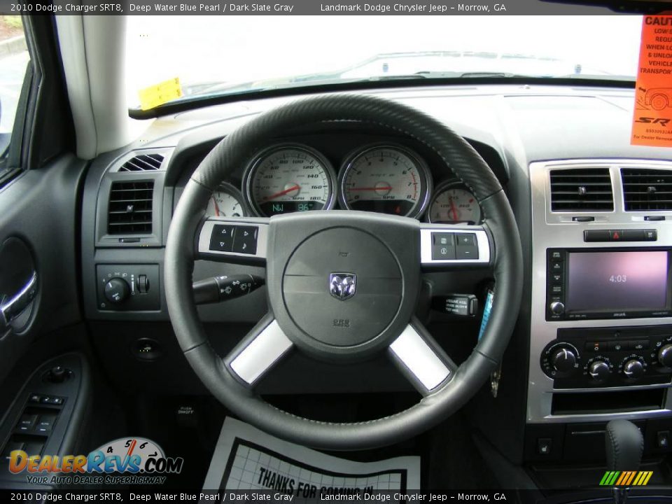 2010 Dodge Charger SRT8 Deep Water Blue Pearl / Dark Slate Gray Photo #13