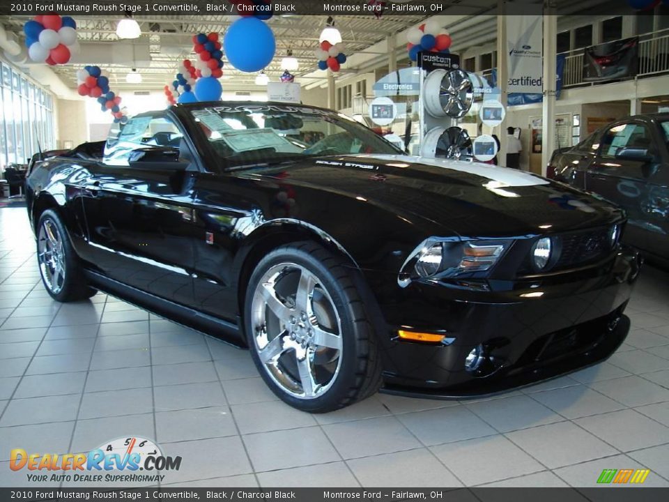 2010 Ford Mustang Roush Stage 1 Convertible Black / Charcoal Black Photo #6
