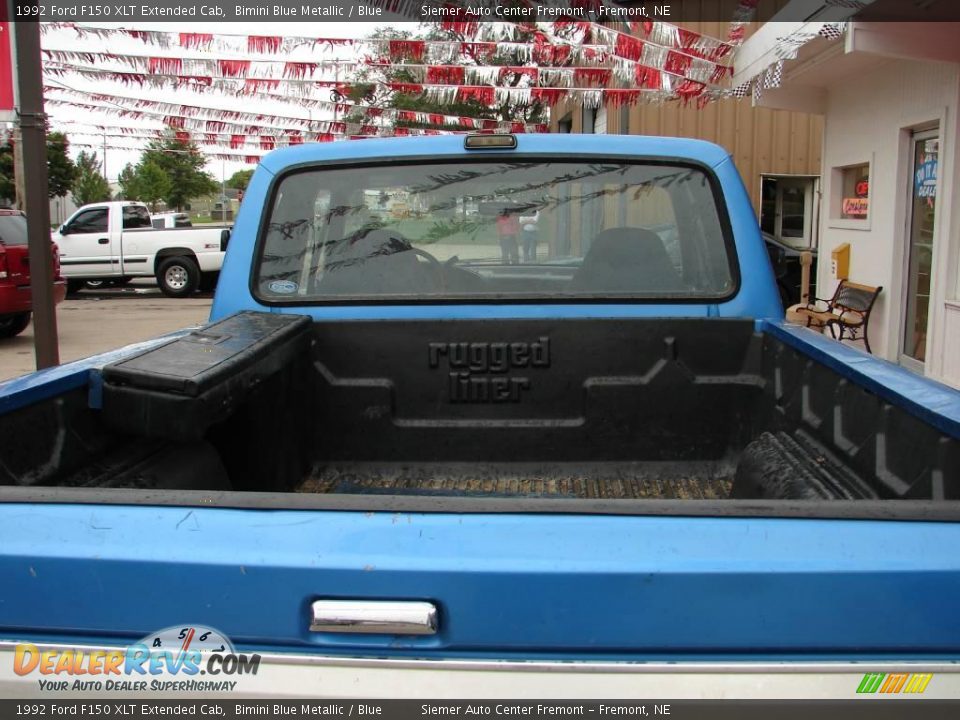 1992 Ford F150 XLT Extended Cab Bimini Blue Metallic / Blue Photo #14