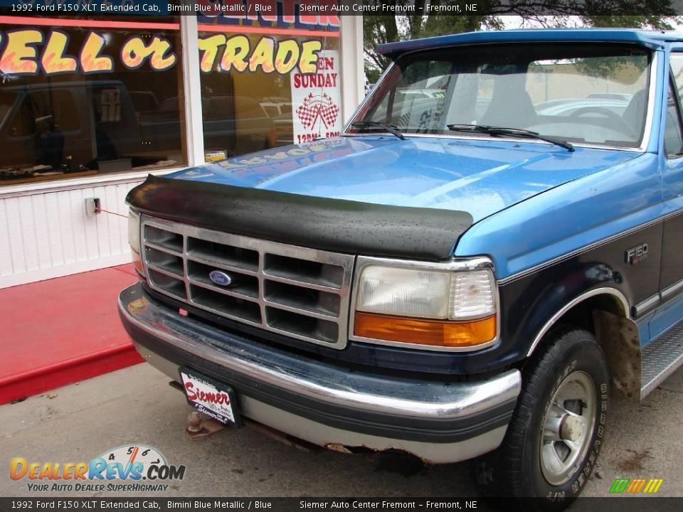 1992 Ford F150 XLT Extended Cab Bimini Blue Metallic / Blue Photo #20