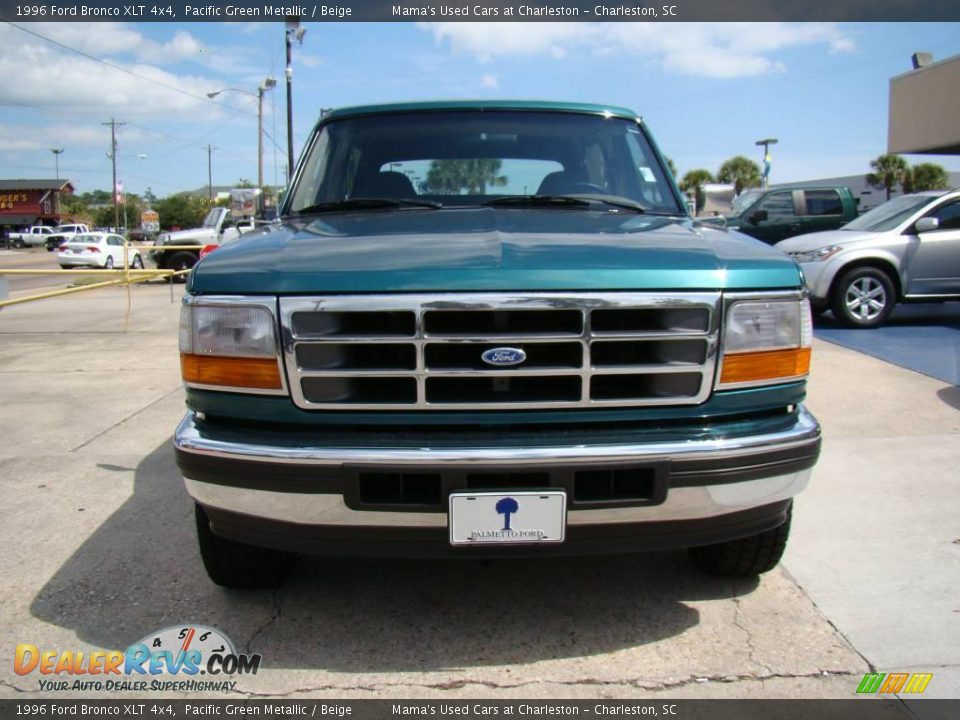 1996 Ford Bronco XLT 4x4 Pacific Green Metallic / Beige Photo #3