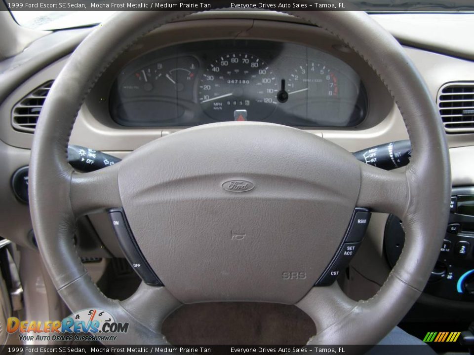 1999 Ford Escort SE Sedan Mocha Frost Metallic / Medium Prairie Tan Photo #13