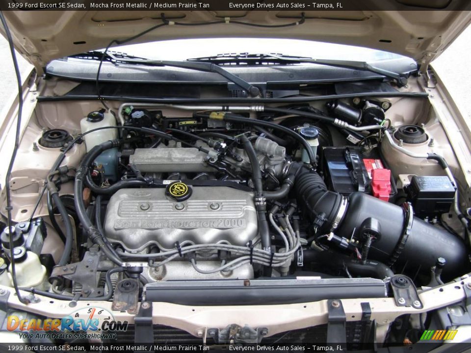 1999 Ford Escort SE Sedan Mocha Frost Metallic / Medium Prairie Tan Photo #25