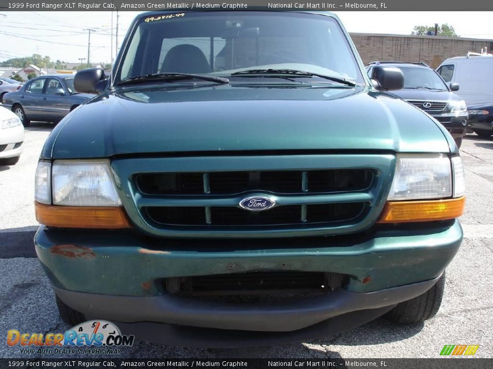 1999 Ford Ranger XLT Regular Cab Amazon Green Metallic / Medium Graphite Photo #3