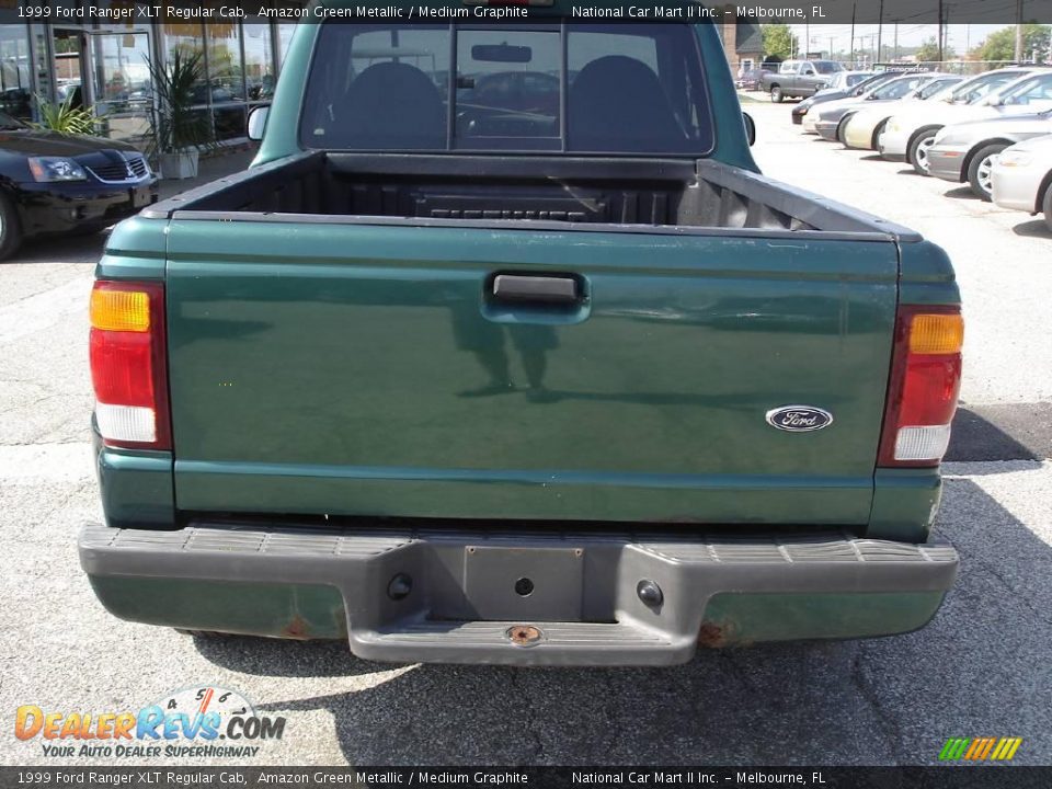 1999 Ford Ranger XLT Regular Cab Amazon Green Metallic / Medium Graphite Photo #6