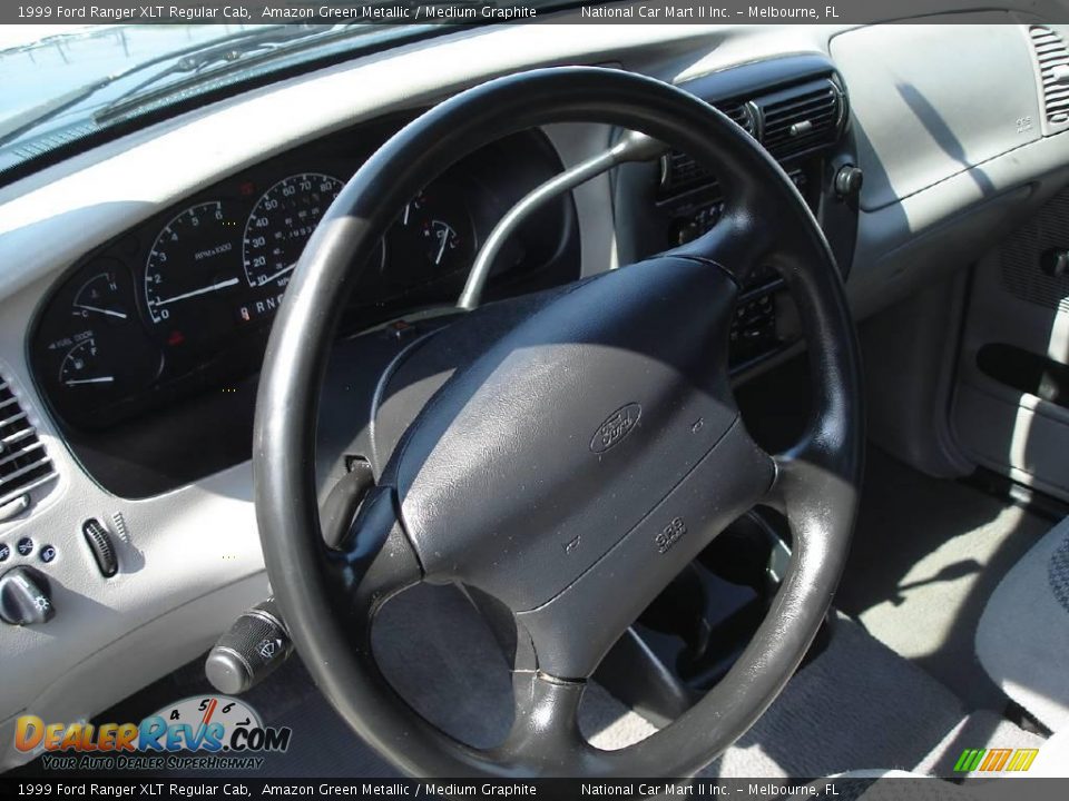 1999 Ford Ranger XLT Regular Cab Amazon Green Metallic / Medium Graphite Photo #14