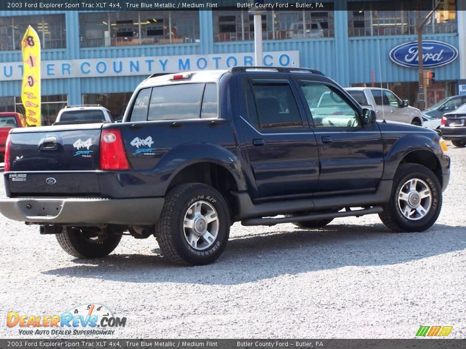 2003 Ford Explorer Sport Trac XLT 4x4 True Blue Metallic / Medium Flint Photo #3