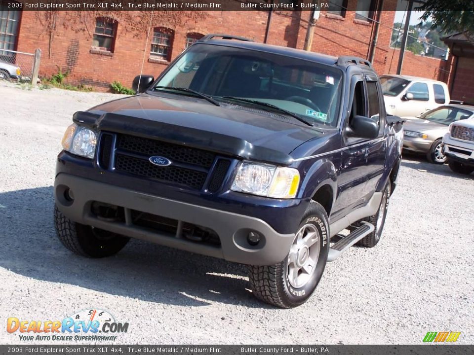 2003 Ford Explorer Sport Trac XLT 4x4 True Blue Metallic / Medium Flint Photo #6