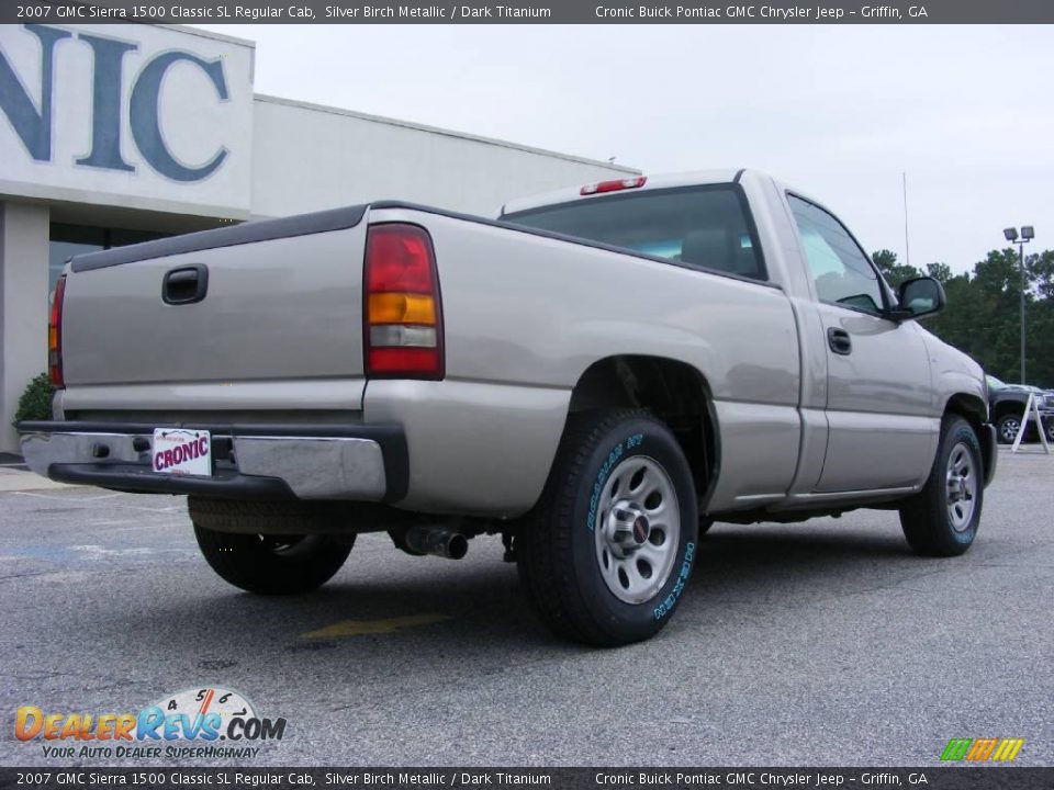 2007 GMC Sierra 1500 Classic SL Regular Cab Silver Birch Metallic / Dark Titanium Photo #8