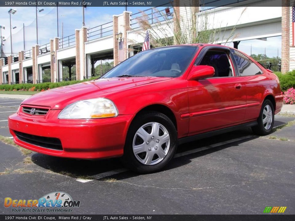 1997 Honda Civic EX Coupe Milano Red / Gray Photo #1