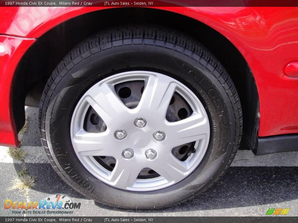1997 Honda Civic EX Coupe Milano Red / Gray Photo #7