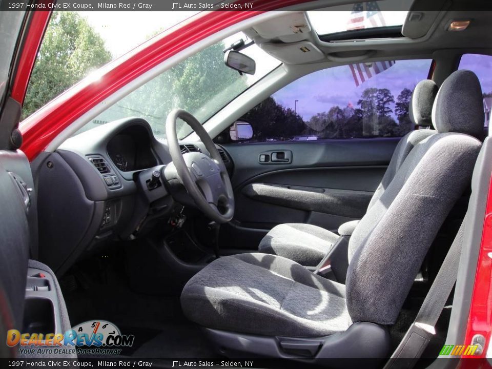 1997 Honda Civic EX Coupe Milano Red / Gray Photo #10