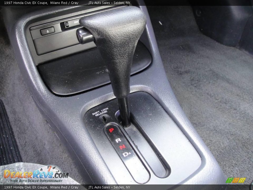 1997 Honda Civic EX Coupe Milano Red / Gray Photo #14