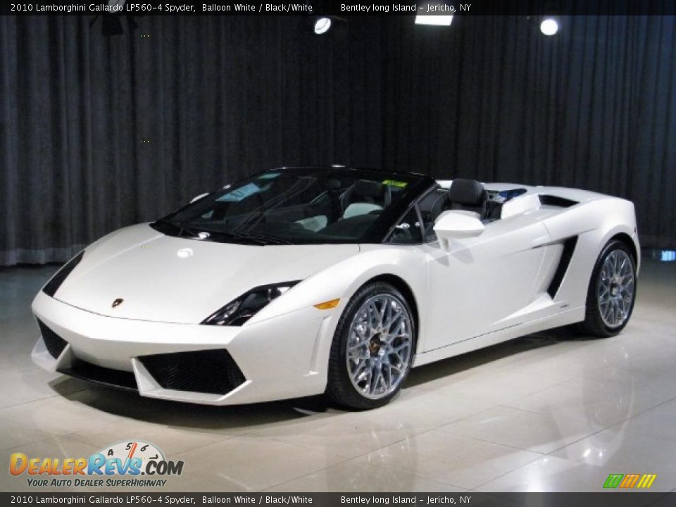2010 Lamborghini Gallardo LP560-4 Spyder Balloon White / Black/White Photo #1