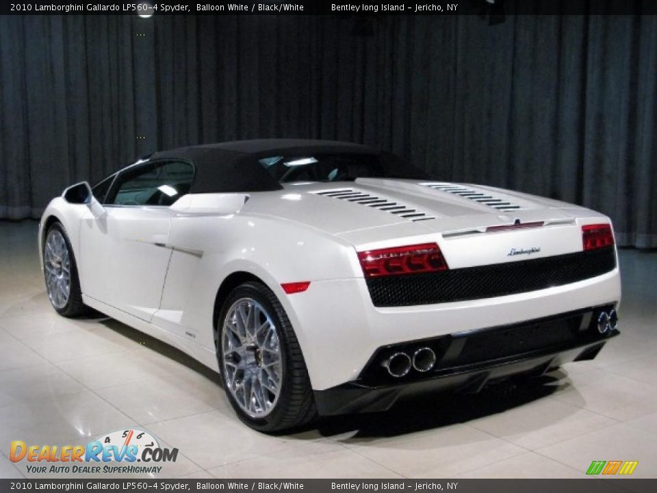 2010 Lamborghini Gallardo LP560-4 Spyder Balloon White / Black/White Photo #2