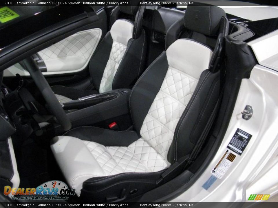 Black/White Interior - 2010 Lamborghini Gallardo LP560-4 Spyder Photo #5