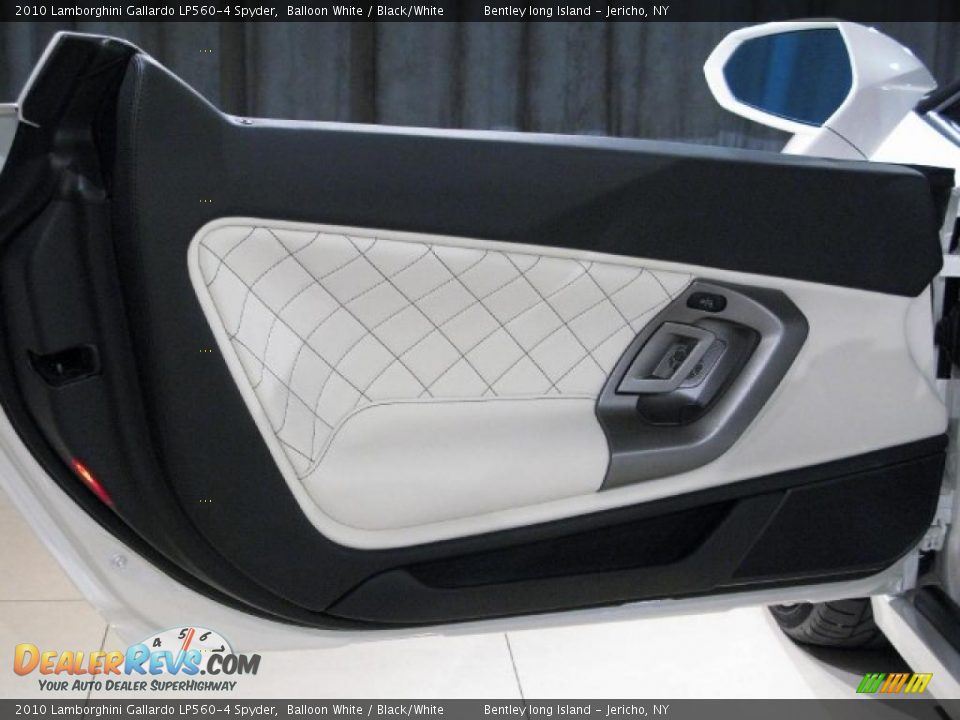 Black/White Interior - 2010 Lamborghini Gallardo LP560-4 Spyder Photo #12