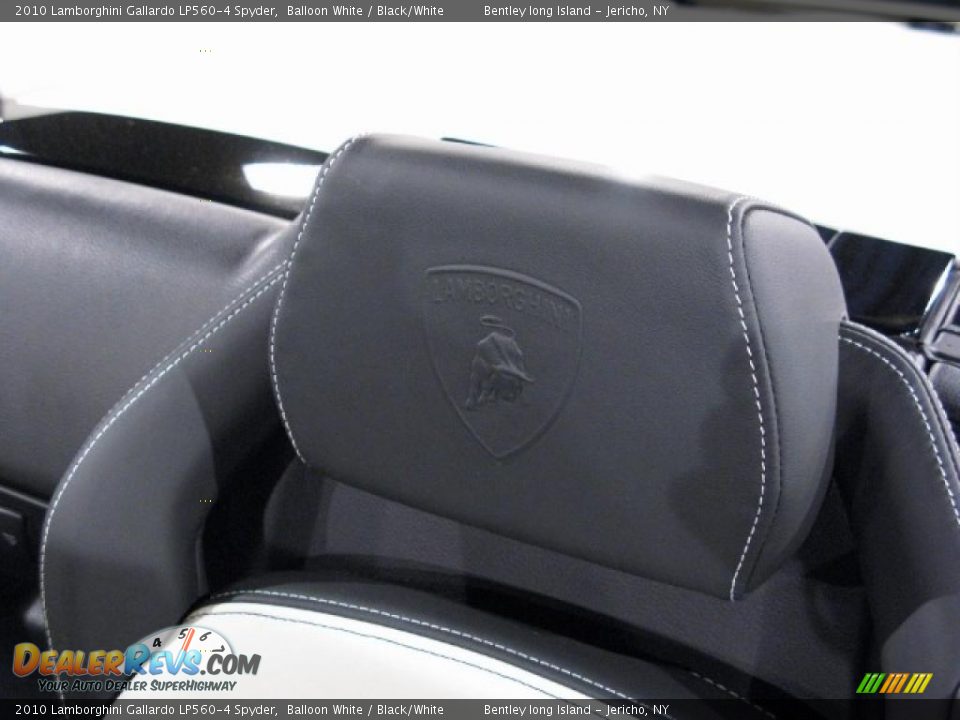 Black/White Interior - 2010 Lamborghini Gallardo LP560-4 Spyder Photo #14