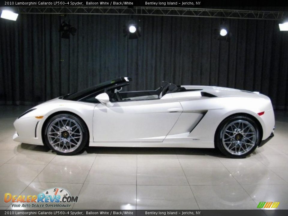 2010 Lamborghini Gallardo LP560-4 Spyder Balloon White / Black/White Photo #19