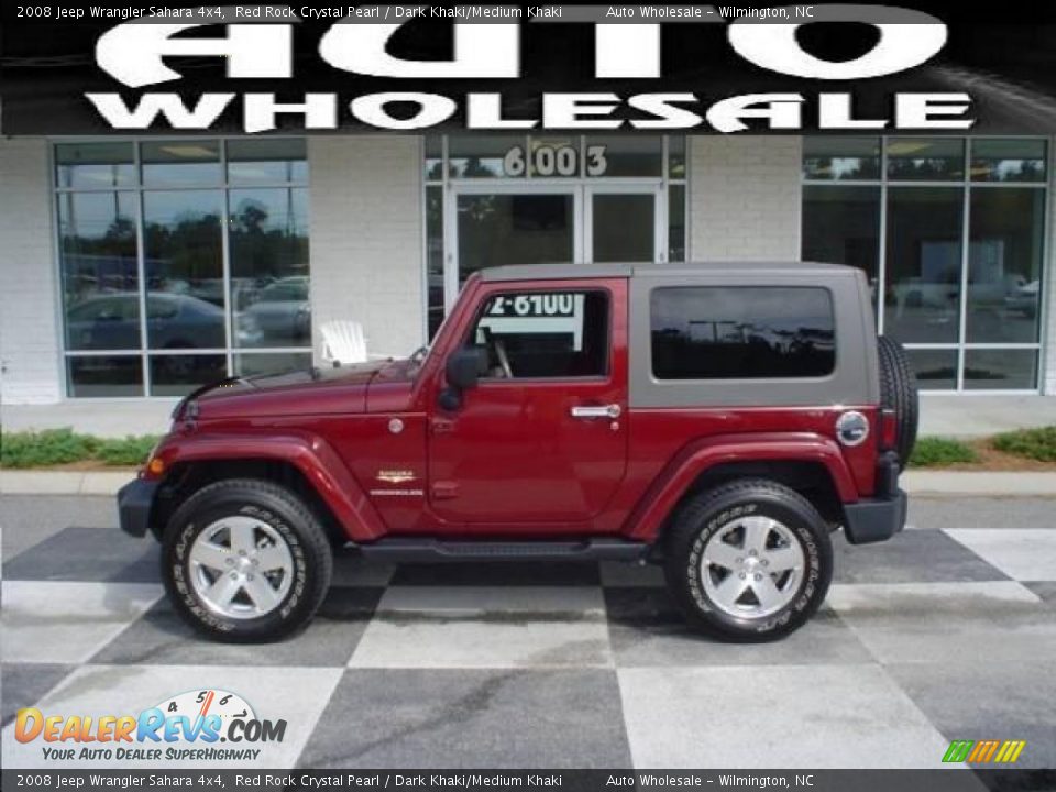 2008 Jeep Wrangler Sahara 4x4 Red Rock Crystal Pearl / Dark Khaki/Medium Khaki Photo #1