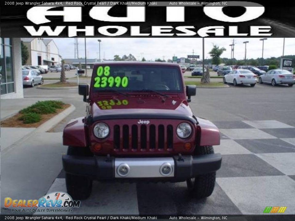 2008 Jeep Wrangler Sahara 4x4 Red Rock Crystal Pearl / Dark Khaki/Medium Khaki Photo #2