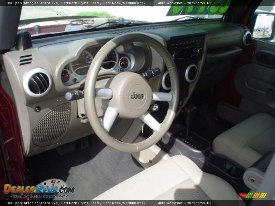 2008 Jeep Wrangler Sahara 4x4 Red Rock Crystal Pearl / Dark Khaki/Medium Khaki Photo #9