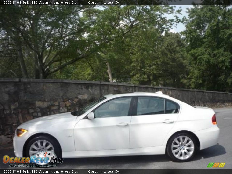 2006 BMW 3 Series 330i Sedan Alpine White / Grey Photo #6