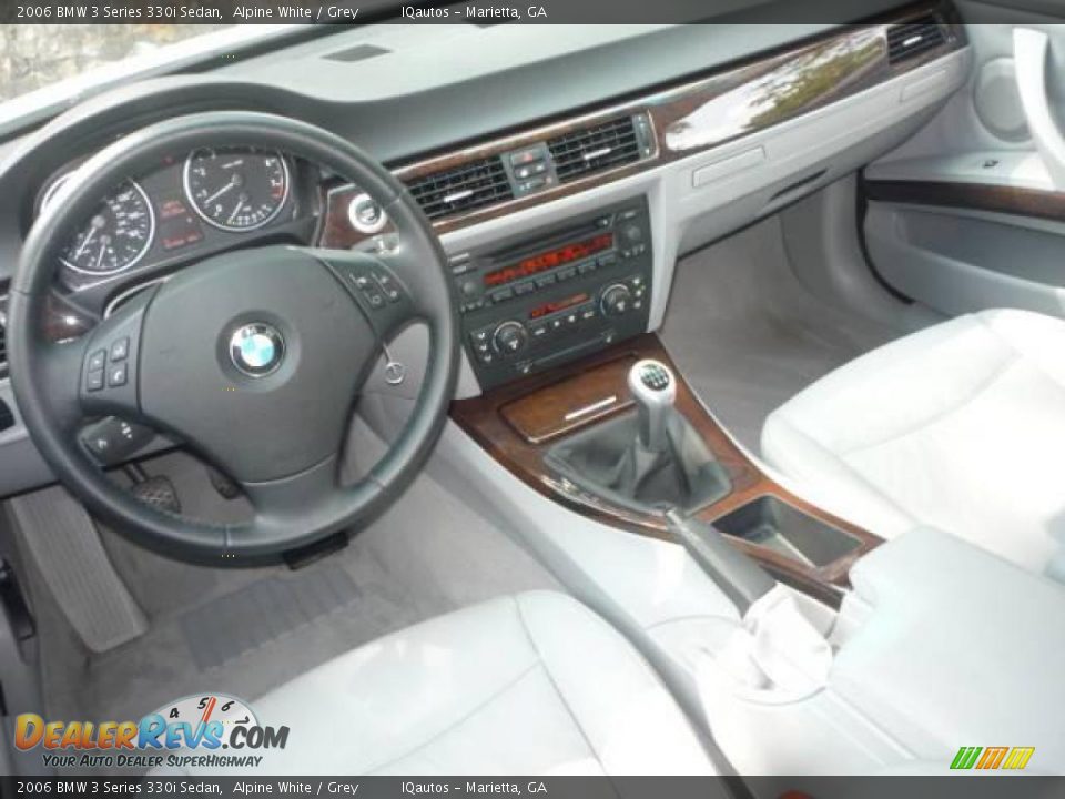 2006 BMW 3 Series 330i Sedan Alpine White / Grey Photo #7