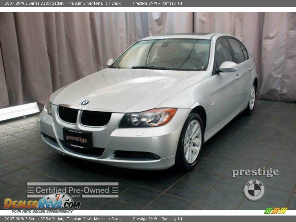2007 BMW 3 Series 328xi Sedan Titanium Silver Metallic / Black Photo #1
