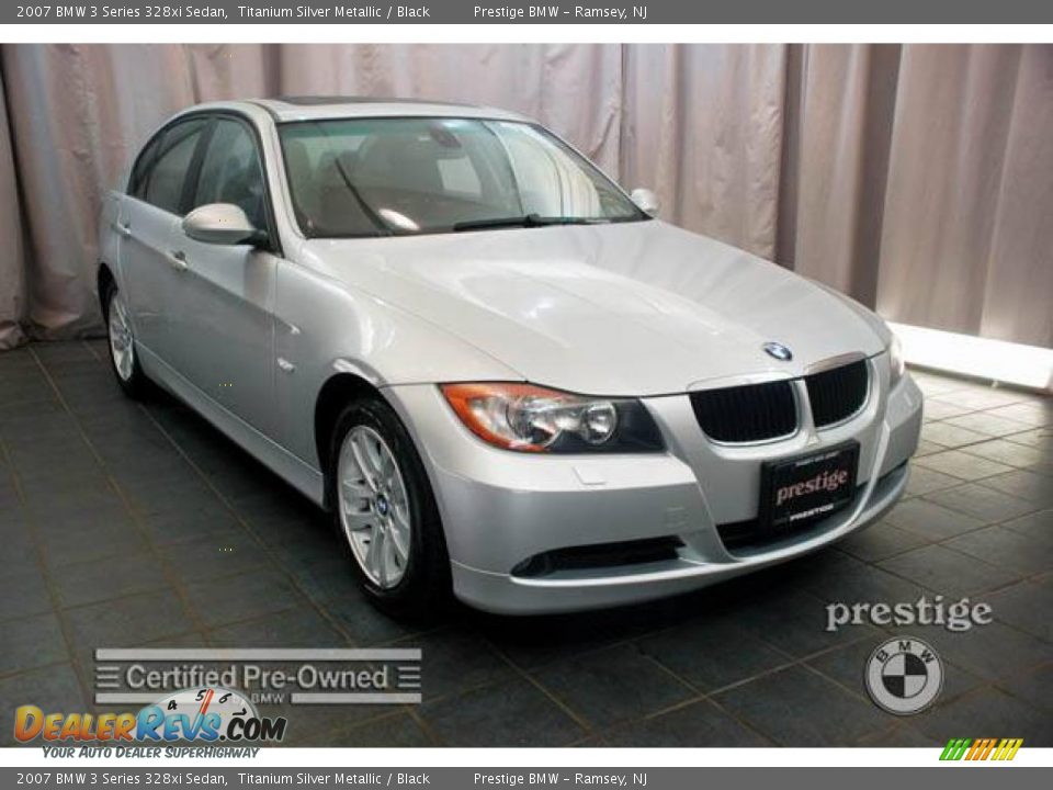 2007 BMW 3 Series 328xi Sedan Titanium Silver Metallic / Black Photo #7