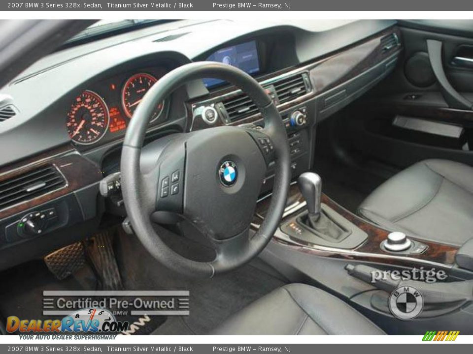 2007 BMW 3 Series 328xi Sedan Titanium Silver Metallic / Black Photo #13