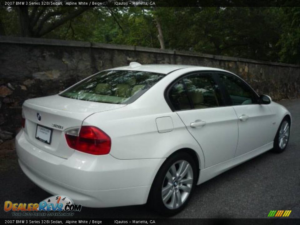 2007 BMW 3 Series 328i Sedan Alpine White / Beige Photo #4