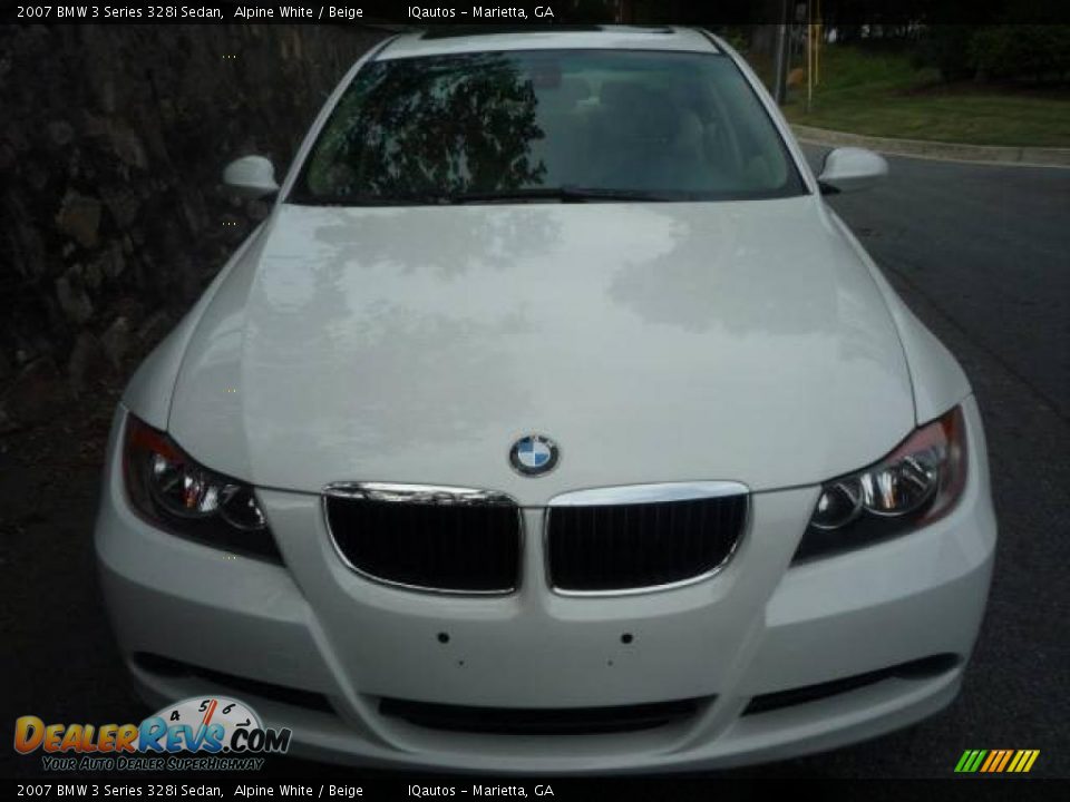 2007 BMW 3 Series 328i Sedan Alpine White / Beige Photo #5