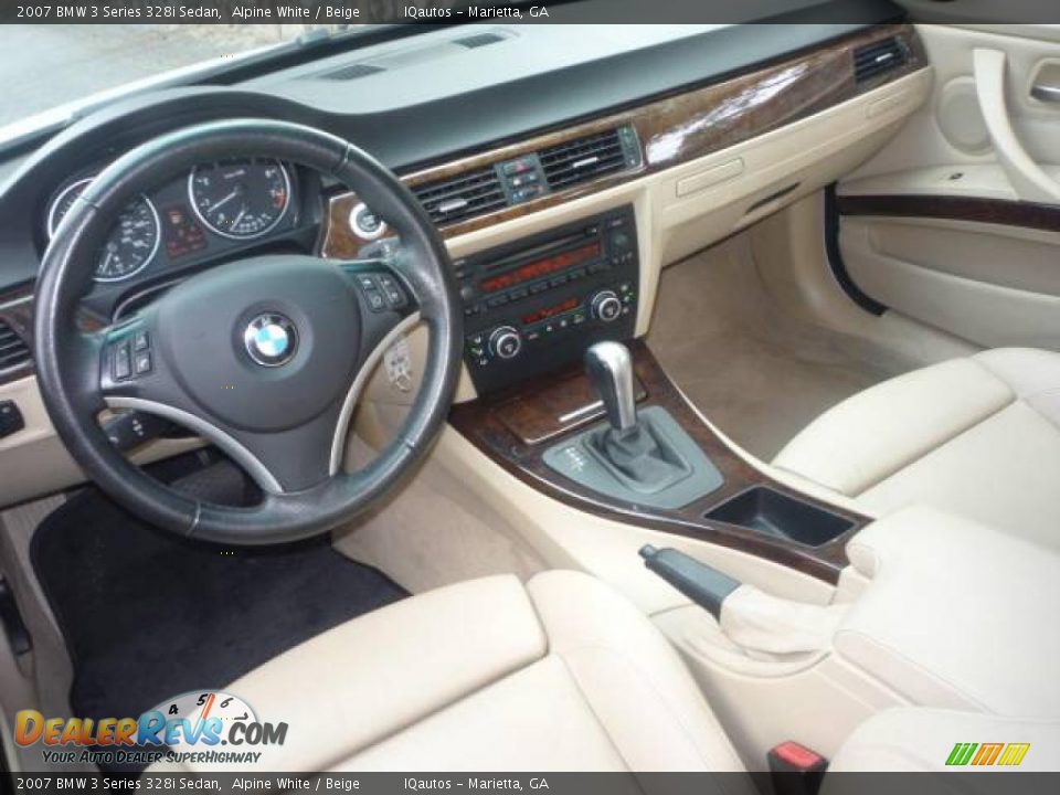 2007 BMW 3 Series 328i Sedan Alpine White / Beige Photo #6